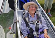 Buckland woman, 96, completes charity glider flight