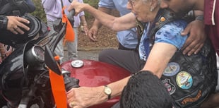 Biker revs up for birthday wish 
