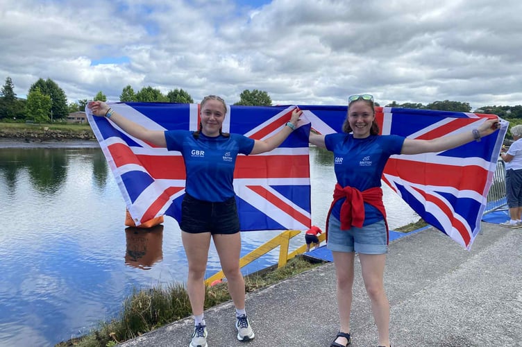 Hannah and Charlotte Worth - aquathlon stars from Tavistock.