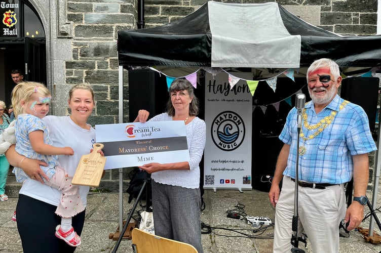 Mime won a prize in the Tavistock Cream Week competition.