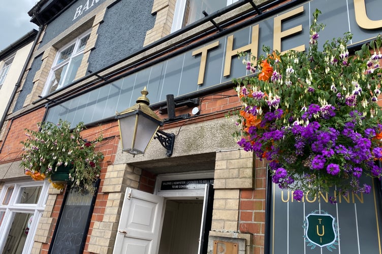 The Union's colourful hanging baskets.