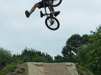 Young acrobatic bikers amaze 