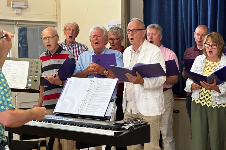 The Tapestry Choir performing at Mary Tavy Fayre.