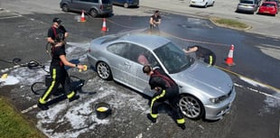 Okehampton firefighters raise £750 with charity car wash
