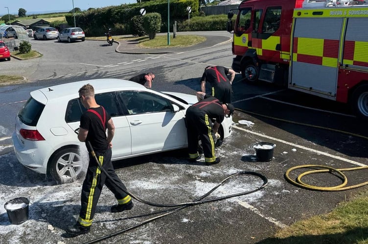 Staff from the Texaco garage provided refreshments to the fire fighters.