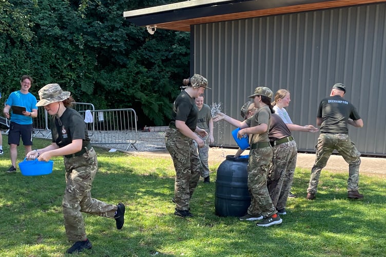 Water carrying proved popular on the very hot day.