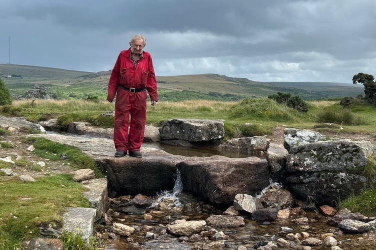 Whitchurch farmer Francis Mudge is investigating why a leat on Dartmoor has partly dried up along its length, causing hardship to livestock.  Picture by Zoe King.