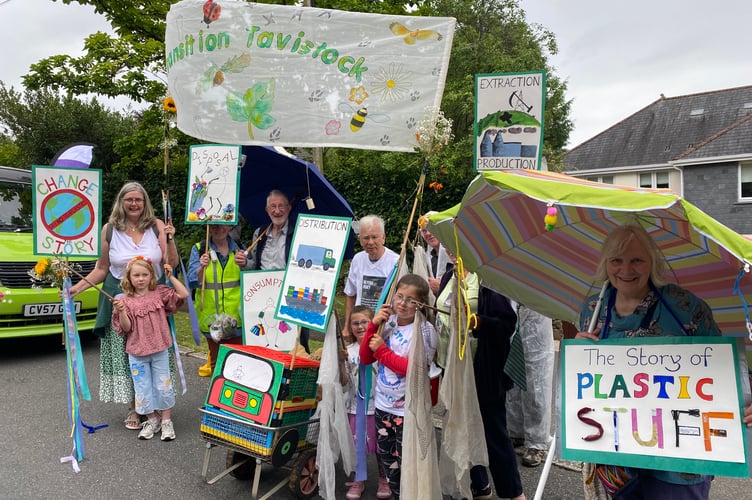Transition Tavistock telling the story of plastic , from production to pollution.