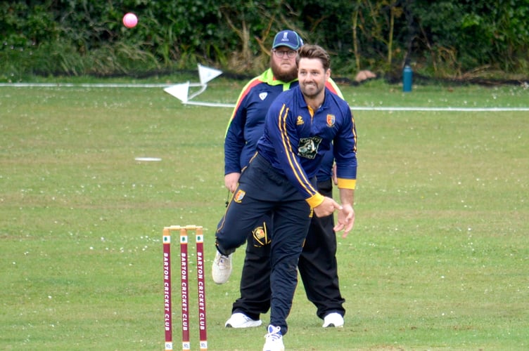 Tavistock's Rhys Davies, who cleared out the Plympton tail-enders with three wickets in four overs