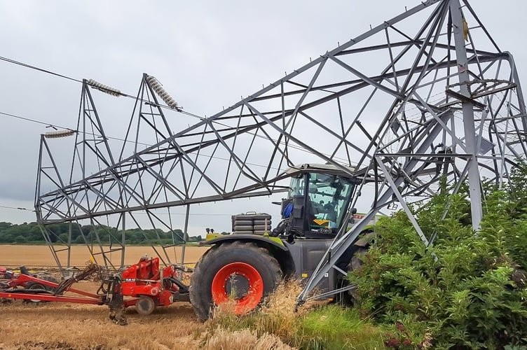 Tractor Powerline Crash