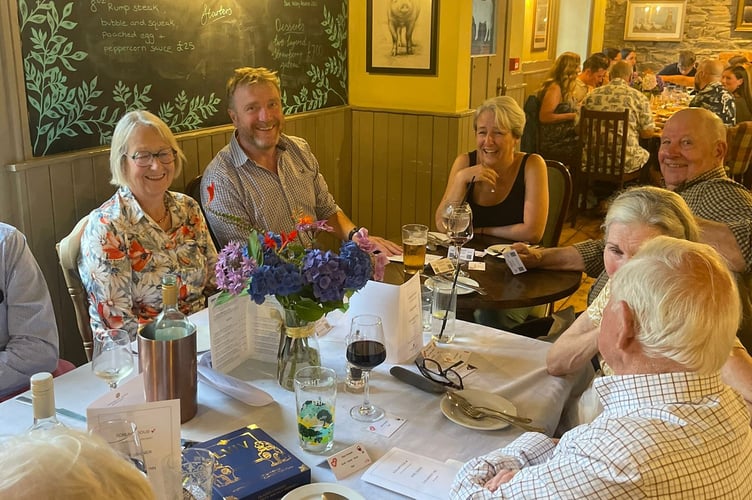 More than 50 diners enjoyed the charity event which raised £2,600 in total, with £1,125 donated to the Tavistock Foodbank. (Picture: Linda Critchley)