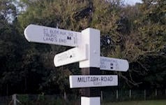 The handmade sign which appeared at Crownhill, near the main route out of Plymouth towards Tavistock.
