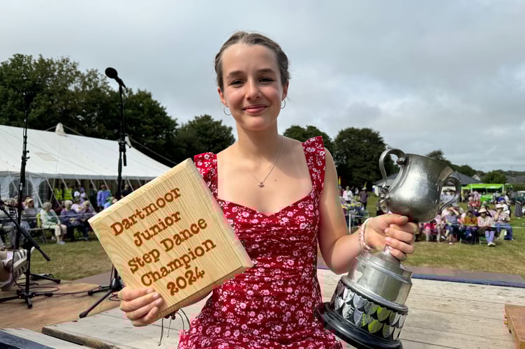 Dartmoor Junior Step Dance Champion in 2024 was Hazel (15), from South Zeal.