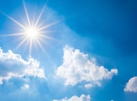 Bright sunshine today followed by partly cloudy skies tomorrow