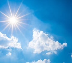 Sunny today turning partly cloudy tomorrow