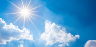Sunny start continuing through the day with patchy rain tomorrow