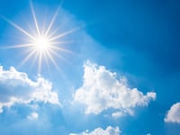 Sunny day today with partly cloudy skies tomorrow