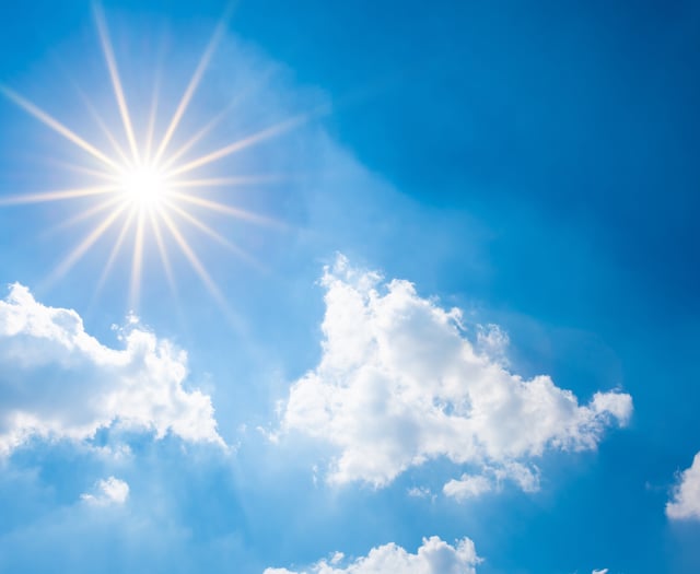 Sunny day today then partly cloudy tomorrow with possible showers