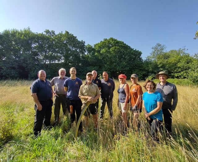 Green burial meadow cut for hay the traditional way