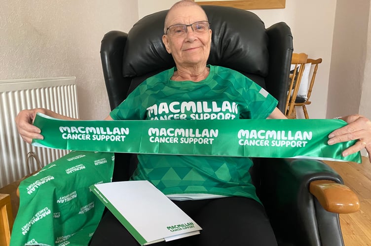 Val Evans, who is receiving chemotherapy, will be walking 5km in Tavistock in aid of Macmillan Nurses who support her.