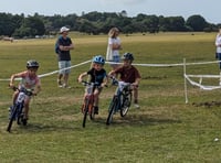 Young mountain bikers race for fun