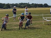 Young mountain bikers race for fun