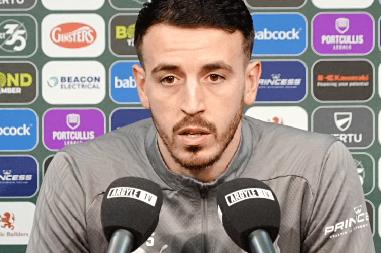 Defender Julio Pleguezuelo was one of five players missing for Plymouth Argyle at Bolton Wanderers (Picture: Cornish Times)
