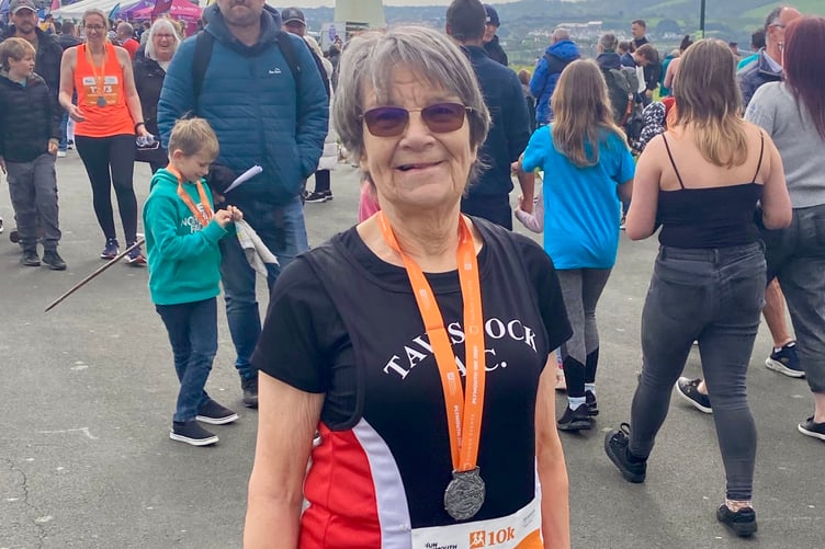 Val Evans is taking part in the Tavistock Athletic Club five km run in aid of Macmillan Nurses on Saturday, August 16, as she undergoes cancer treatment.