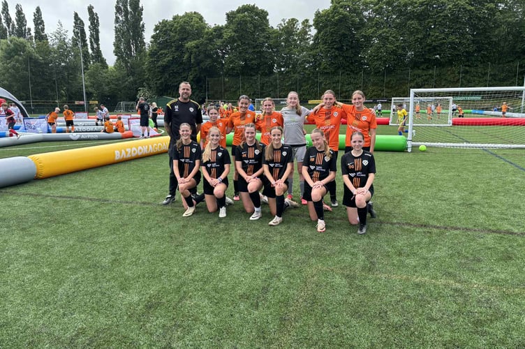 Horrabridge Rangers Sports Association is building on the success of England's Lionesses with 'try-it' football for beginners. A girls' squad is pictured.