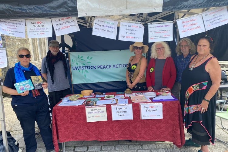 Tavistock peace campaigners marked the eightieth anniversary of the atomic bomb drop on Hiroshima and Nagasaki.