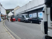 Tavistock traffic delays as fire-damaged Co-op cleared out