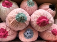 Knitters turn out knitted boobs for breastfeeding support