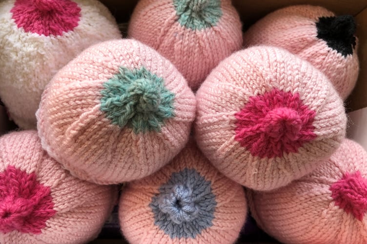 Knitted boobs