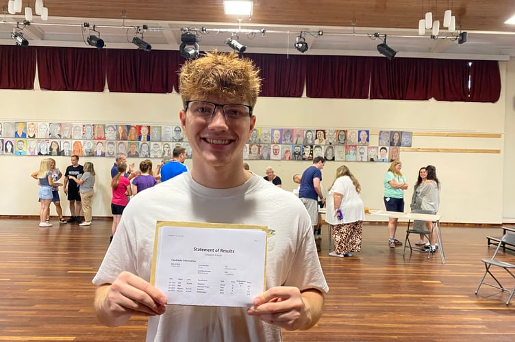 Keiren Edwards, of Tavistock College, is off to the University of Norwich to study economics with his A-level results.