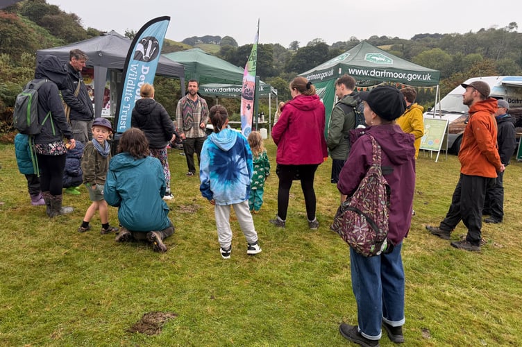 Crowds gathered to listen to Martin from Nature Voices rap about wildlife.