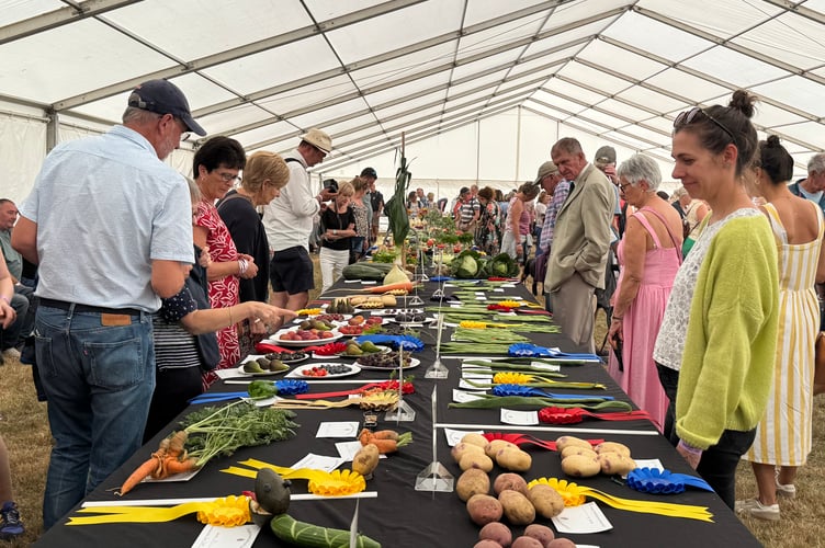 The Horticultural Marquee was home to a wonderful display of locally grown produce, flowers and crafts. AQ 1020