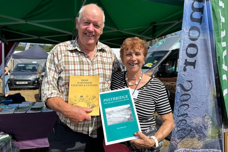 Bill Murray and Georgina Sanders ran The Dartmoor Society stall at Chagford Show. AQ 1037