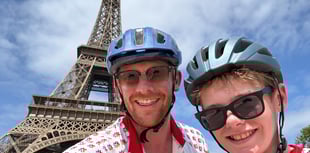 Father and son complete epic London to Paris cycle ride