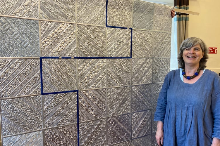 Hilary Parke with her prize-winning quilt. Pictures: Guy Boswell.