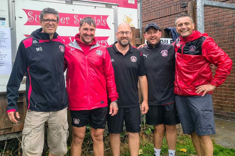 SR20 (Son-Rise 20) organisers Mike Smith, Jack Jessop, Steve Langford, Georgie Scott and Chris Prettjohn at the tournament.