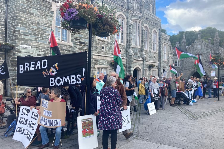 Tavistock Peace Action Group continue to campaign for a ceasefire in Gaza with their weekly vigils in the town centre.