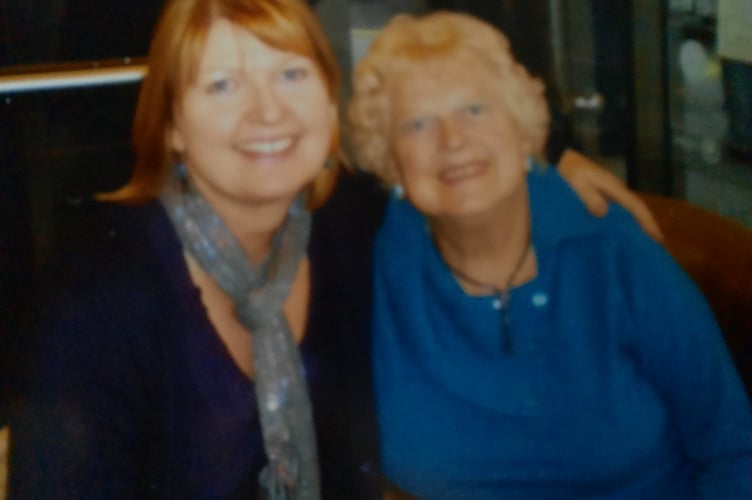 Tracey Solman is walking for Dementia UK. She is pictured with her mum Ruby who died from dementia complications. her mum. 
