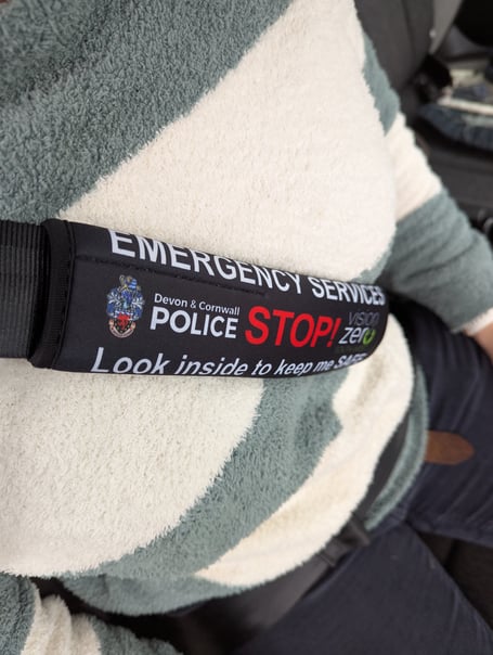 The innovative belt covers can carry personal information such as name, address and age or details about any injuries the person may have that first responders should be aware of.
