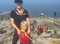 Mountain climb puts boy on top of the world