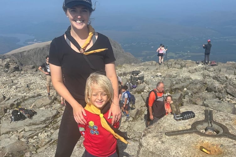 Intrepid Scout Squirrel Fletcher has climbed the highest mountain in the UK at the impressive age of only five.