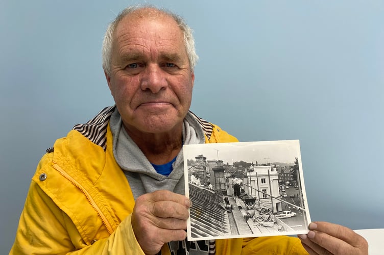 Ian Lashbrook and his roofing photo