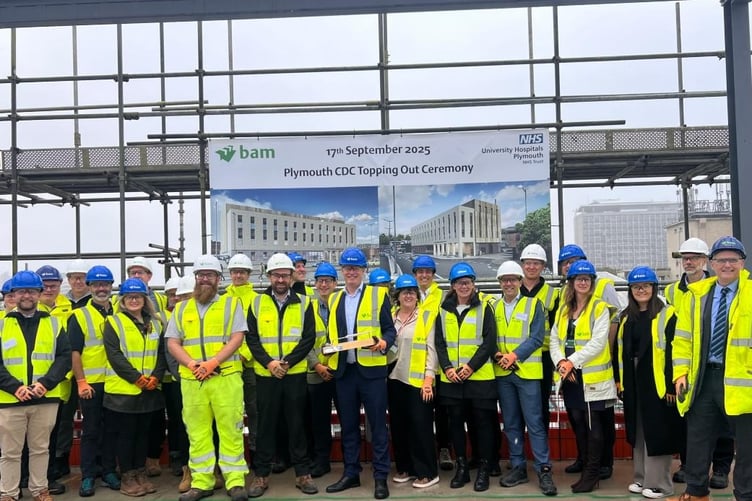 A topping out ceremony marks a major milestone for Plymouth’s new N