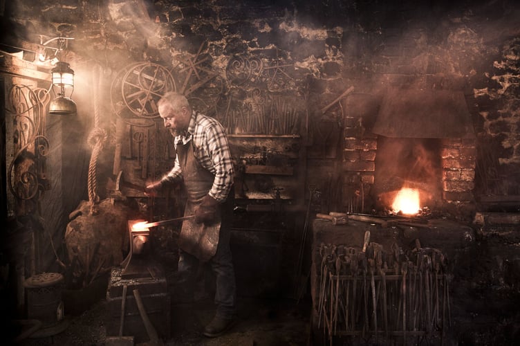 Greg Abel in his Victorian Forge. Photo: Suzy Bennett