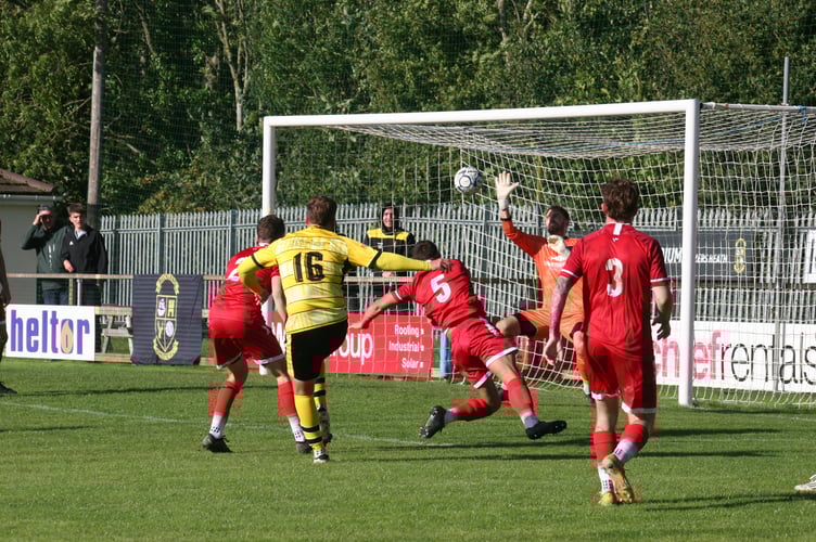 Jack Baxter rifles home Buckland's third of the day
