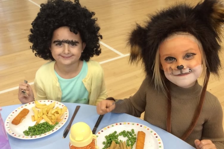 Pupils and staff of Horrabridge Primary and Nursery dressed as characters from famed story-teller Roald Dahl's vivid imagination.